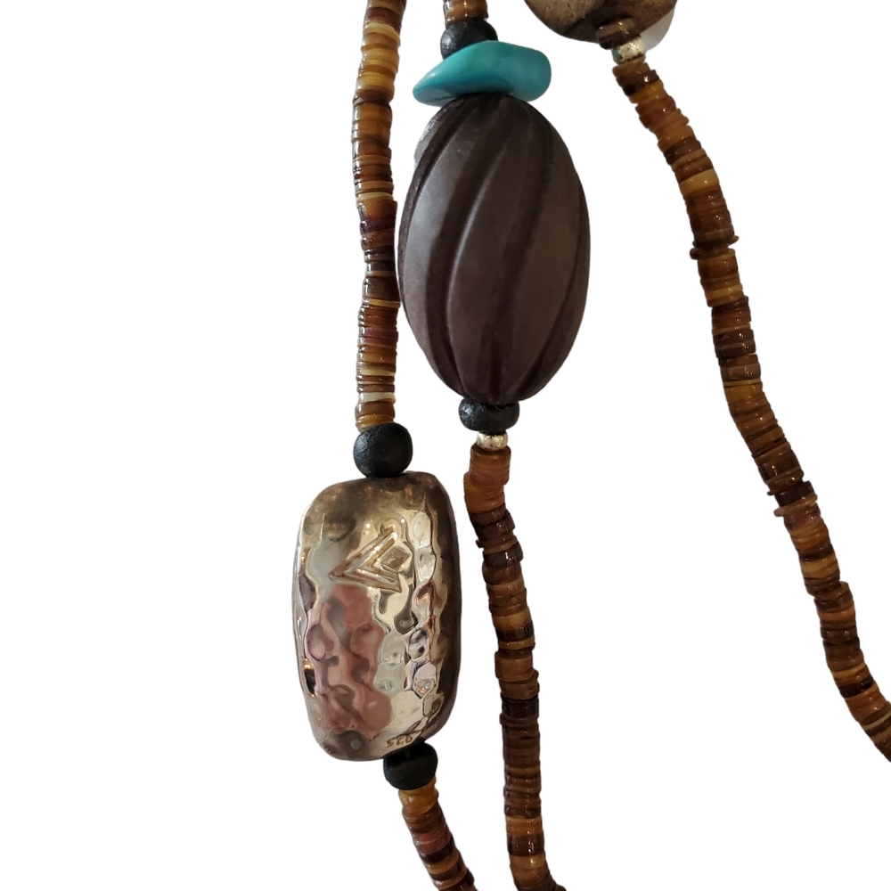 N1569 Retired Silpada Sterling Long Multi-Material Necklace - Picture 9 of 16